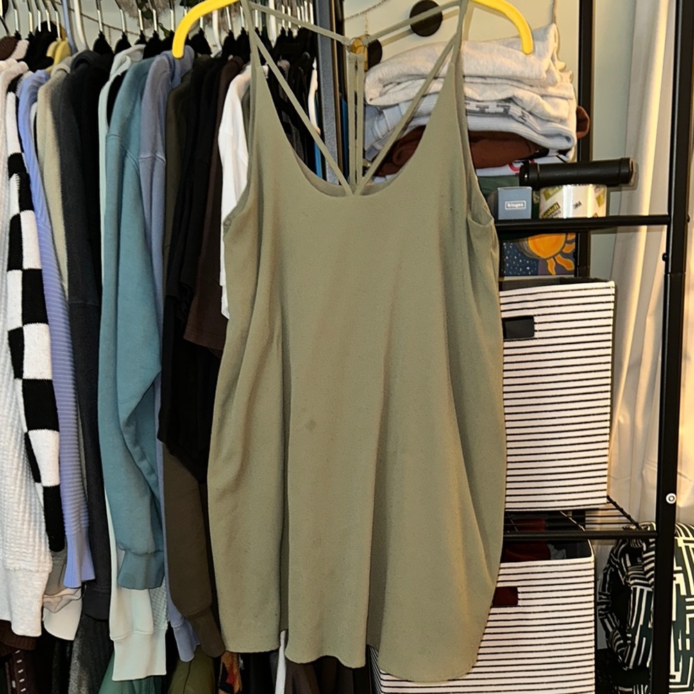 Blue Rain Olive Green Mini Dress